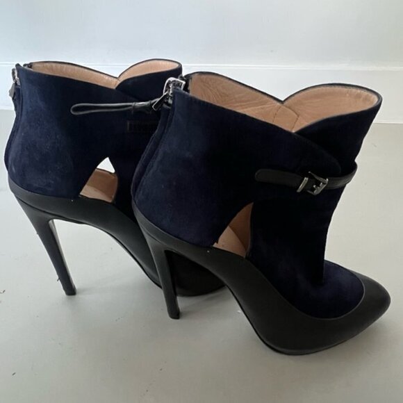 Giorgio Armani Suede Colourblock Pattern Booties - Picture 5 of 16
